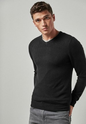 SOFT TOUCH V-NECK - Vesta - black