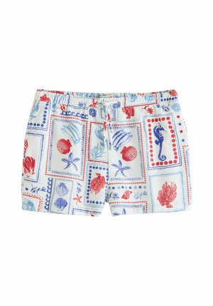 REGULAR FIT - PULL ON SHORTS  . - Plavecké šortky - white postcard print