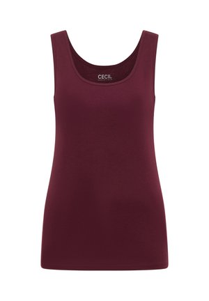 Cecil, BASIC TOP MADE OF PURE COTTON - Top - sweet grape red