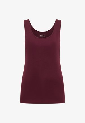 Cecil, BASIC TOP MADE OF PURE COTTON - Top - sweet grape red