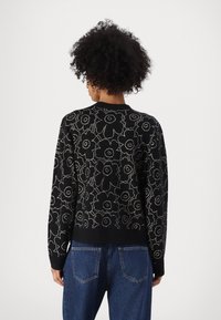 Marimekko EILINEN PIIRTO UNIKKO CARDIGAN - Adīta jaka - black/beige