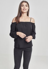 Urban Classics LADIES COLD SHOULDER LONGSLEEVE - Långärmad tröja - black