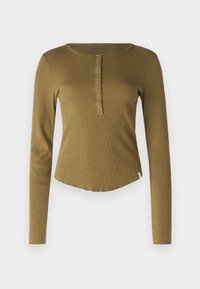 DRAKE POPPER HENLEY - Langarmshirt - dirty khaki