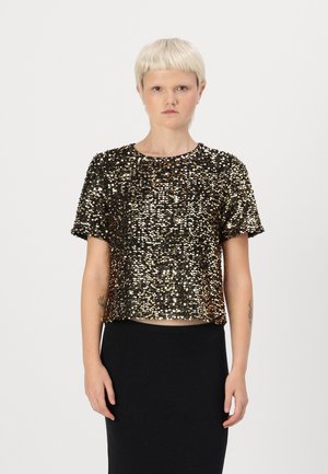 PCSERENA O-NECK - Blůza - black/gold