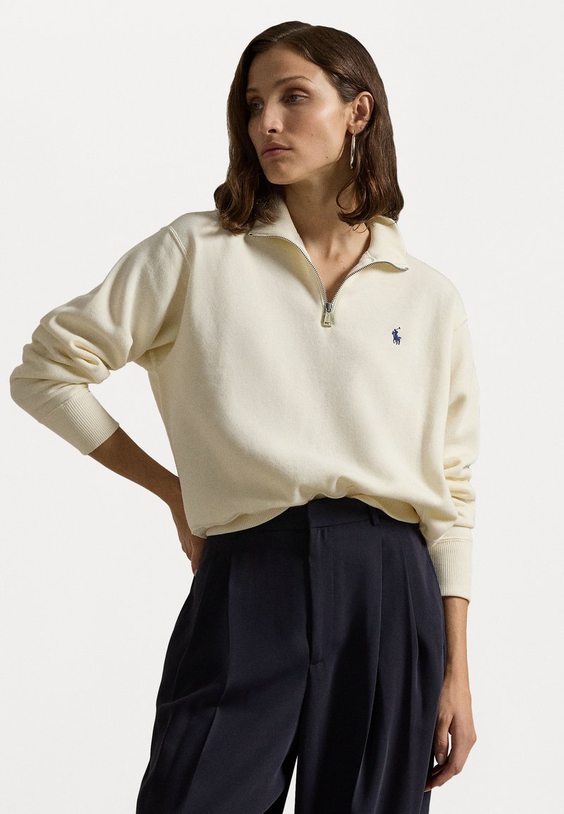 Polo Ralph Lauren FLEECE QUARTER ZIP - Športni pulover - clubhouse cream