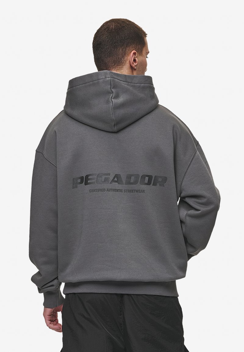 Pegador COLNE LOGO HOODIE - Majica s kapuljačom - washed anthracite/black