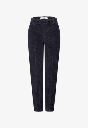 Street One, HIGH-WAIST BARREL-LEG TROUSERS WITH ELASTICATED WAISTBAND - Pantalon classique - indigo night