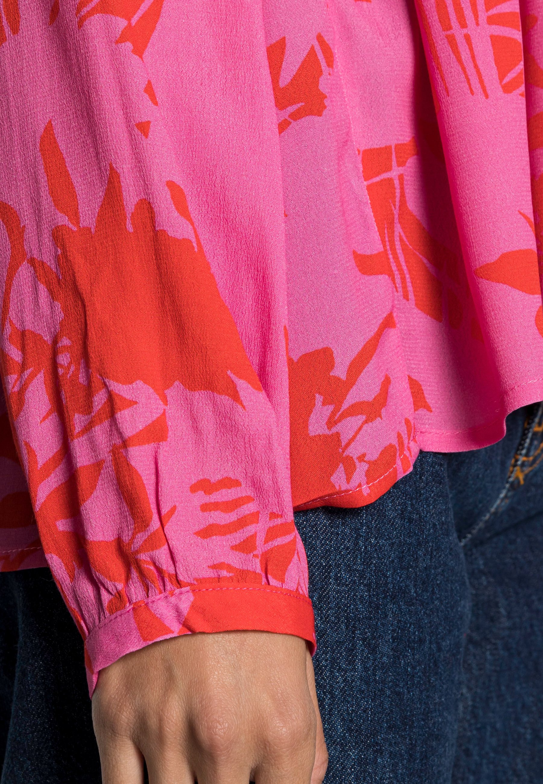 pink orange blouse