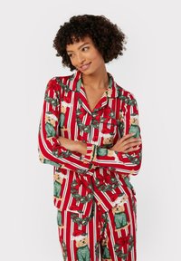 Chelsea Peers CHRISTMAS DOG WREATH PRINT SET - Pigiama - red