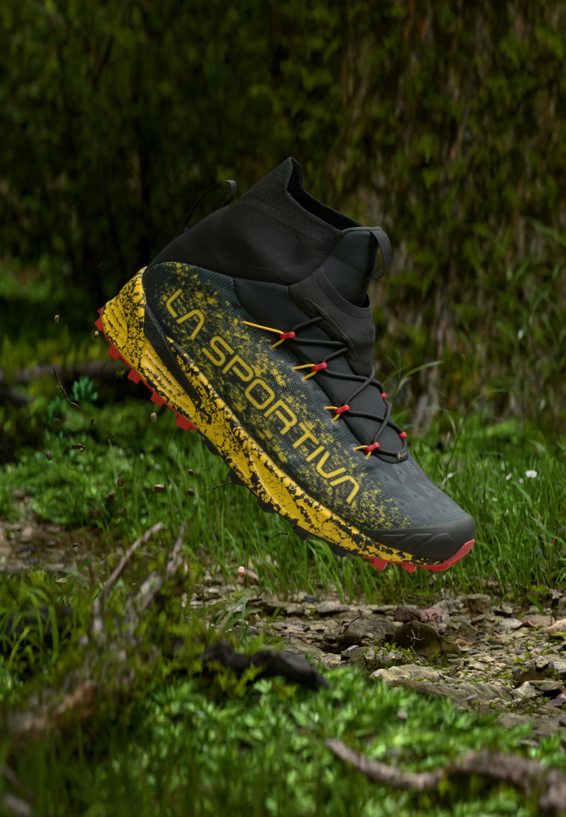 La Sportiva URAGANO GTX - Trail running shoes - black/yellow/black