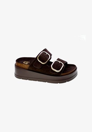 Gold&Gold, MULES - Ciabattine con tacco - brown