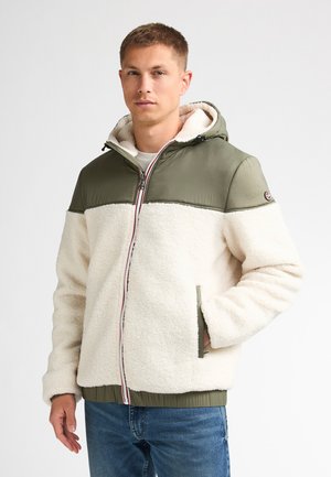 Petrol Industries, HOODED FLEECE BOMBER FORGEHEIGHTS - Fleece jacket - mossy stone