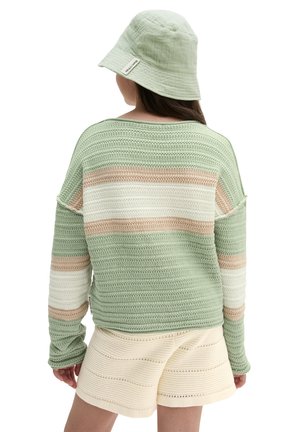 Marc O'Polo, MARC O'POLO TEENS-GIRLS PULLOVER IM INSIDE-OUT-LOOK - Strickpullover - green