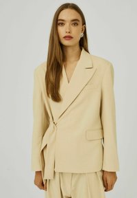 KAMIN TIE - Blazer - dusty yellow