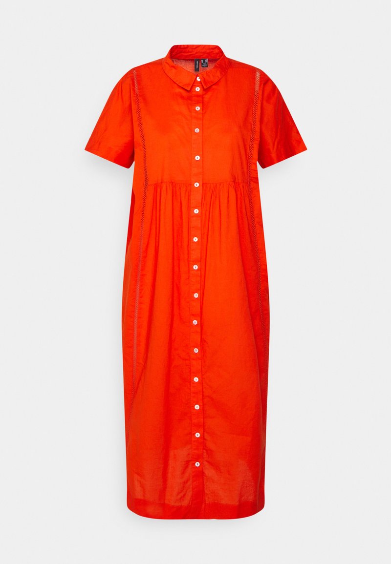 Vero Moda Petite VMJILLA DRESS - Vestido camiseiro - spicy orange