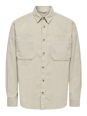 Only & Sons, ONSALP 2PKT WASHD CORD LS SHIRT NOOS - Πουκάμισο - silver lining
