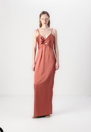 Malina PATRIZIA CUT OUT SLIP MAXI - Abiti per occasioni speciali - terracotta