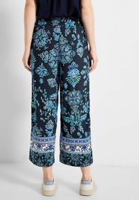Cecil CASUAL FIT MIT PRINT - Trousers - blau