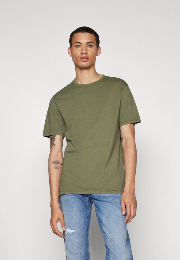 PREMIUM SLIM FIT TEE - T-Shirt basic - moss olive