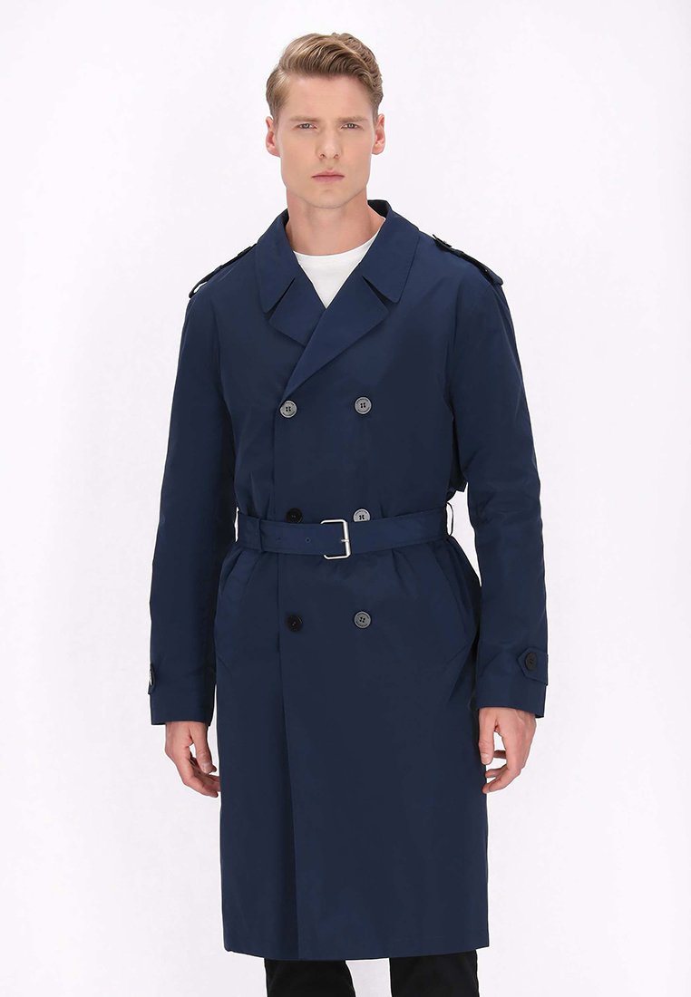 dreimaster Trenchcoat donkerblauw