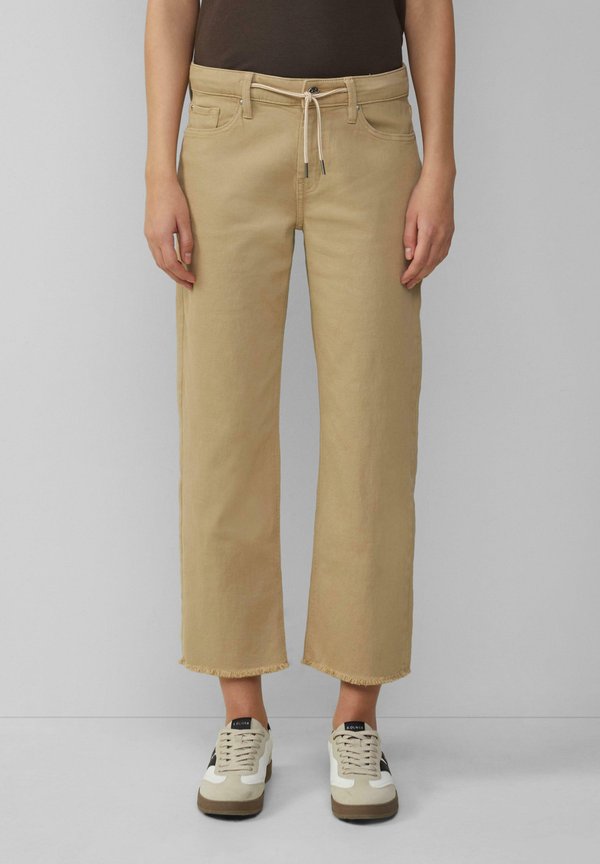 CROPPED- KAROLIN MID RISE BINDEBAND - Jeans Straight Leg - hellbraun