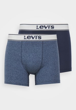 MEN VINTAGE HEATHER BOXER BRIEF ORGANIC 2 PACK - Onderbroeken - navy