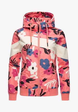 Ragwear ÜBERGANGS NUGGIE BLOCK FLOWER - Regnjakke / vandafvisende jakker - coralle