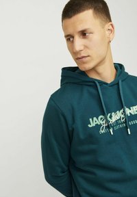 Jack & Jones LOGO  - Jersey con capucha - deep teal