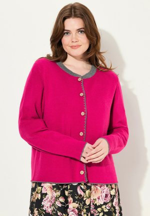 HIRSCH-STICKEREI TRACHTENKNÖPFE - Cardigan - dark mauve