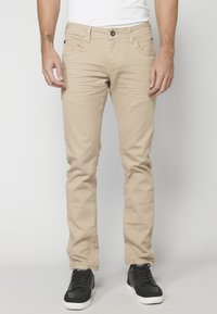 Koroshi STRETCH - Džíny Straight Fit - beige