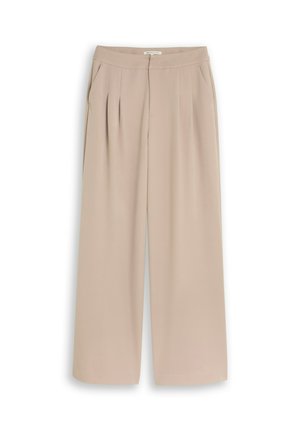 TOM TAILOR DENIM, WIDE LEG HOSE - Trousers - atmosphere beige