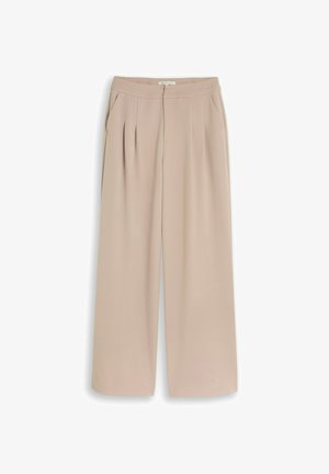 TOM TAILOR DENIM, WIDE LEG HOSE - Trousers - atmosphere beige