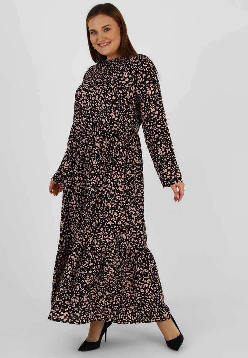 Modanisa CREW NECKPLUS SIZE ALIA Maxijurk black/zwart Zalando.nl