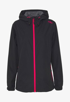 WOMAN JACKET FIX HOOD - Waterproof jacket - antracite/gloss