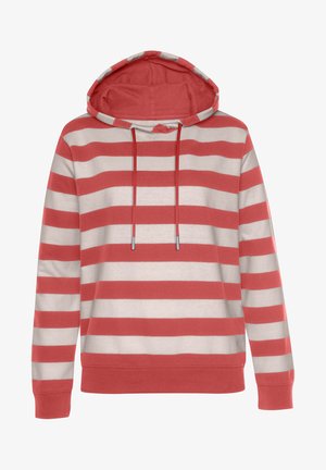 H.I.S, Hoodie - rot nougat gestreift