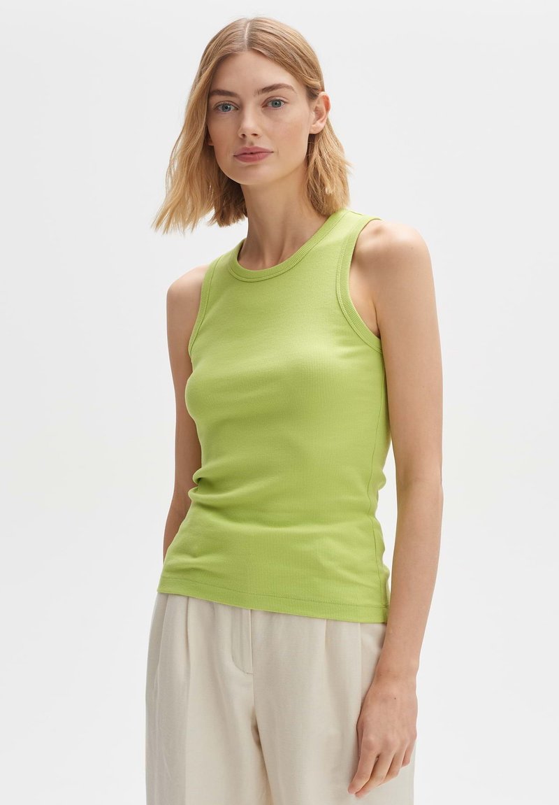 OPUS SLIM FIT RIB - Top - lime green