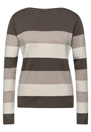 GESTREIFTER PULLOVER - Svetr - braun