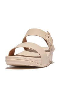 FitFlop COVERED-BUCKLE RAW-EDGE  - Muiltjes - beige