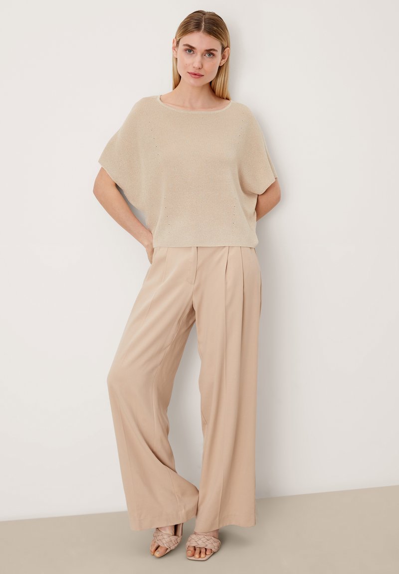 Damen T-Shirts | s.Oliver BLACK LABEL T-Shirt print beige knit/beige - MD96121 Damen T-Shirts | s.Oliver BLACK LABEL T-Shirt print beige knit/beige - MD96121