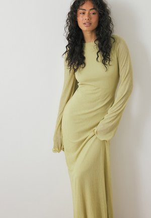 NA-KD DEEP BACK - Maxi-jurk - light yellow