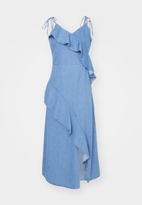 EXCLUSIVE CHELSY FLARE DRESS - Teksakleit - denim