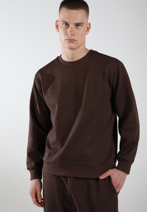 UNISEX CREWNECK LOOSE FIT ELEVATE - Nachtwäsche Shirt - espresso brown