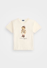 POLO BEAR COTTON JERSEY TEE - Nyomott mintás póló - warm white