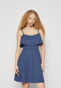 WAL G. - MAX RUFFLE SKATER DRESS - Trikoomekko - blue Pienoiskuva 1