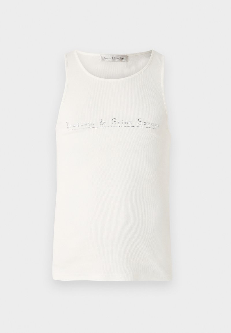 Ludovic de Saint Sernin CRYSTAL LOGO TANK UNISEX - Top - white