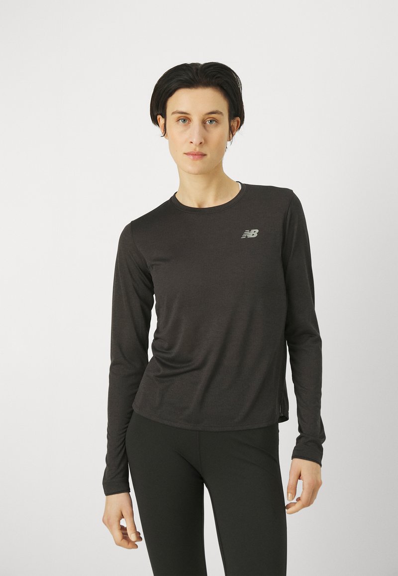 New Balance - ATHLETICS - T-shirt à manches longues - black heather, Agrandir