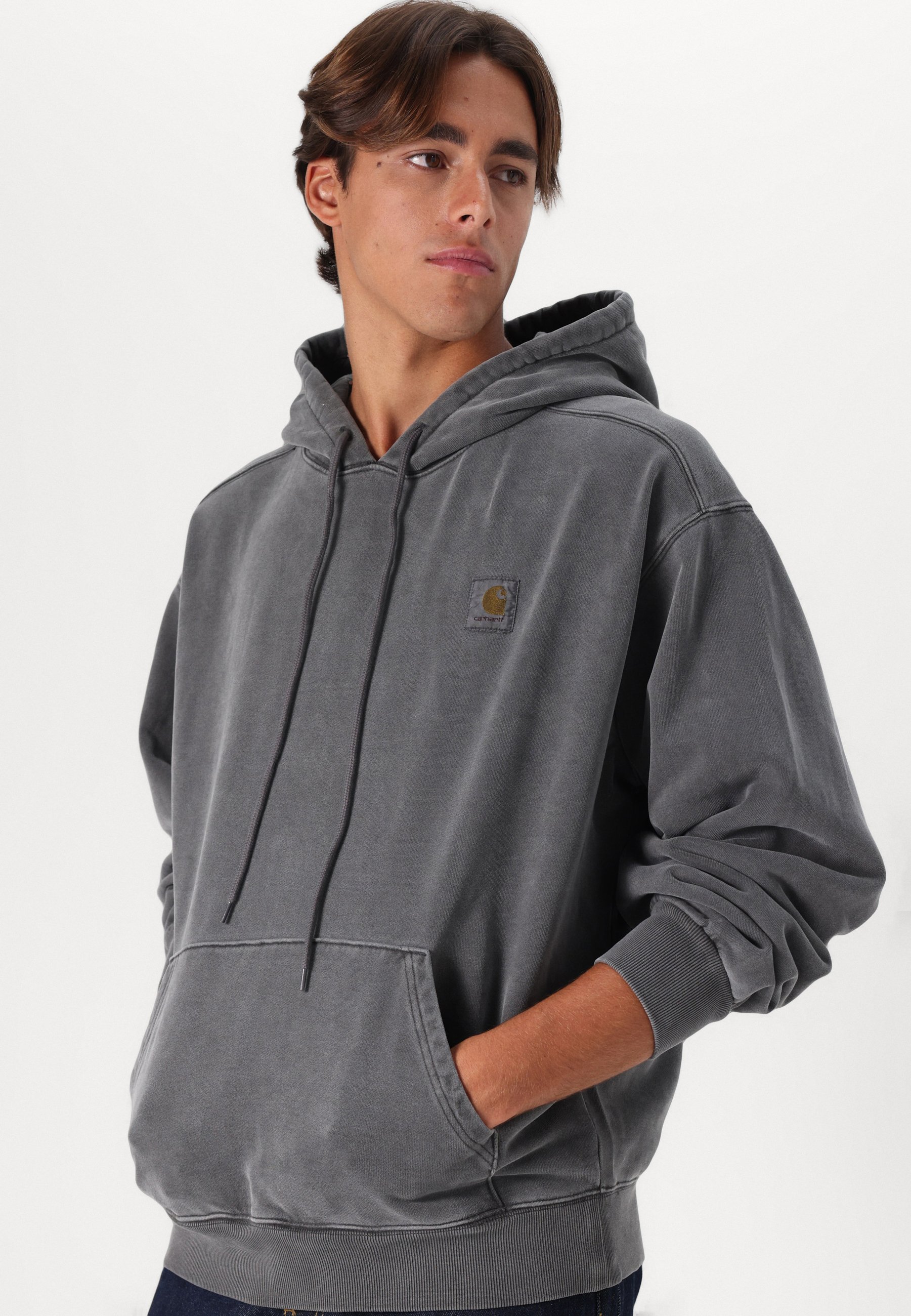 Carhartt WIP HOODED VISTA - Hoodie - graphite garment dyed/dark