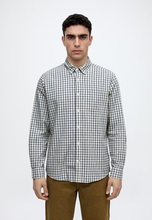 GAP, V-LS  - Chemise - navy green gingham