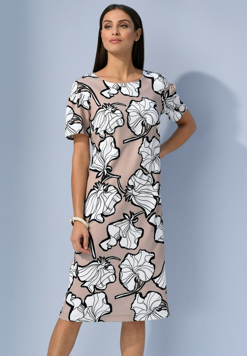 Damen Freizeitkleider | Alba Moda Freizeitkleid beige - JF09276 Damen Freizeitkleider | Alba Moda Freizeitkleid beige - JF09276
