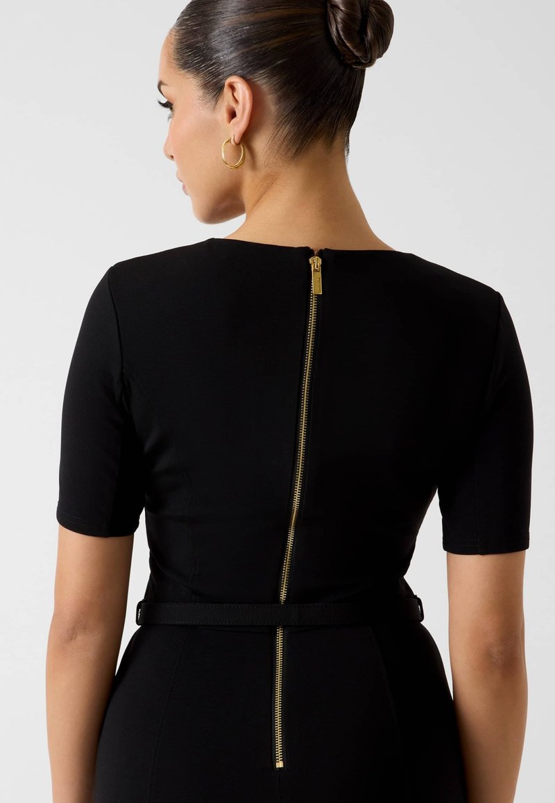guess black dress gold zipper MARCIANO BY MARCIANO BODYCON MIDI KLEID - Shift Color Group:MULTI